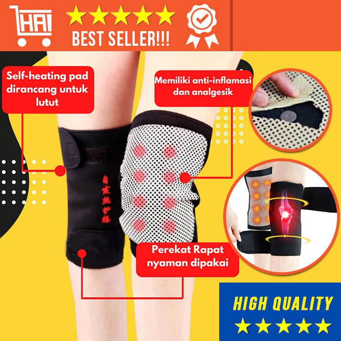 Branz ENGKEL PELINDUNG LUTUT KAKI TERAPI MAGNETIK KNEE PAD PENYANGGA LUTUT TERAPI ANTI NYERI