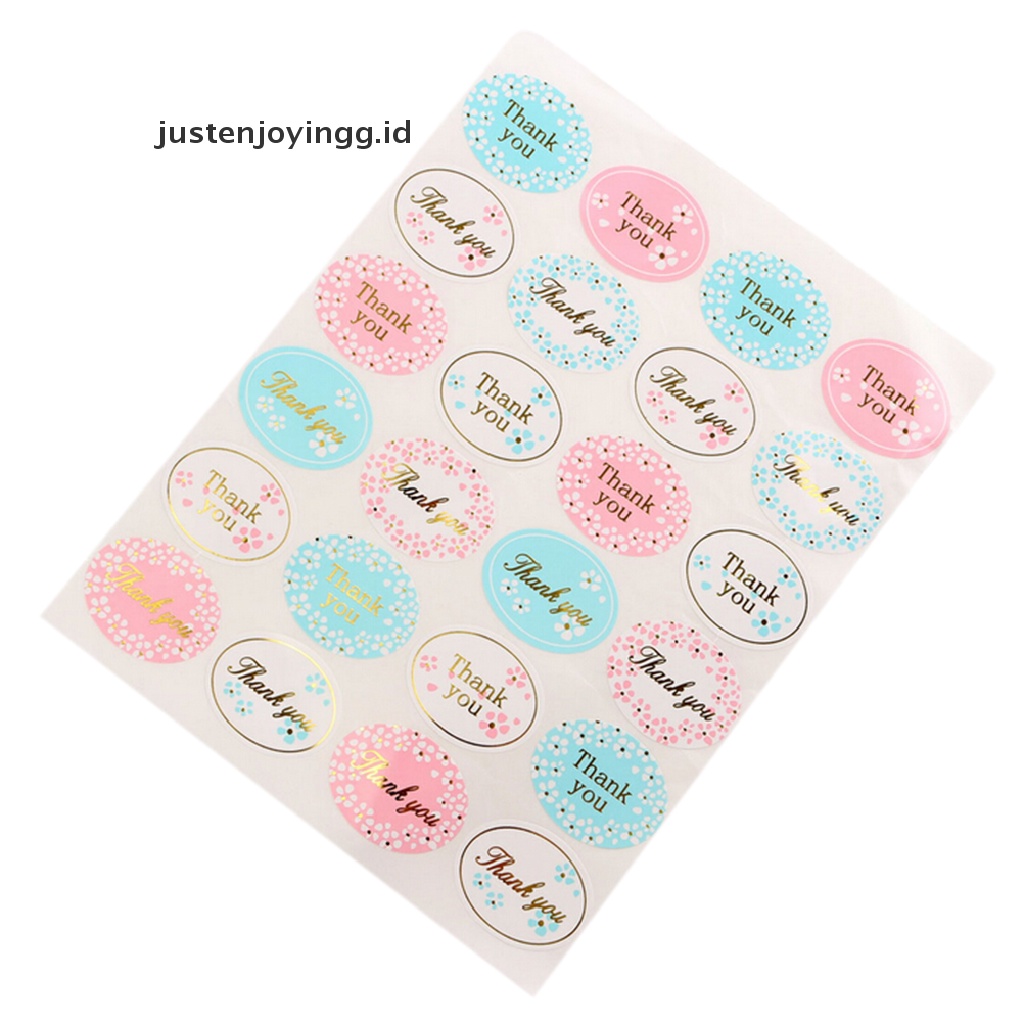 24pcs Stiker Label Bentuk Oval Desain THANK YOU Untuk Pesta Pernikahan