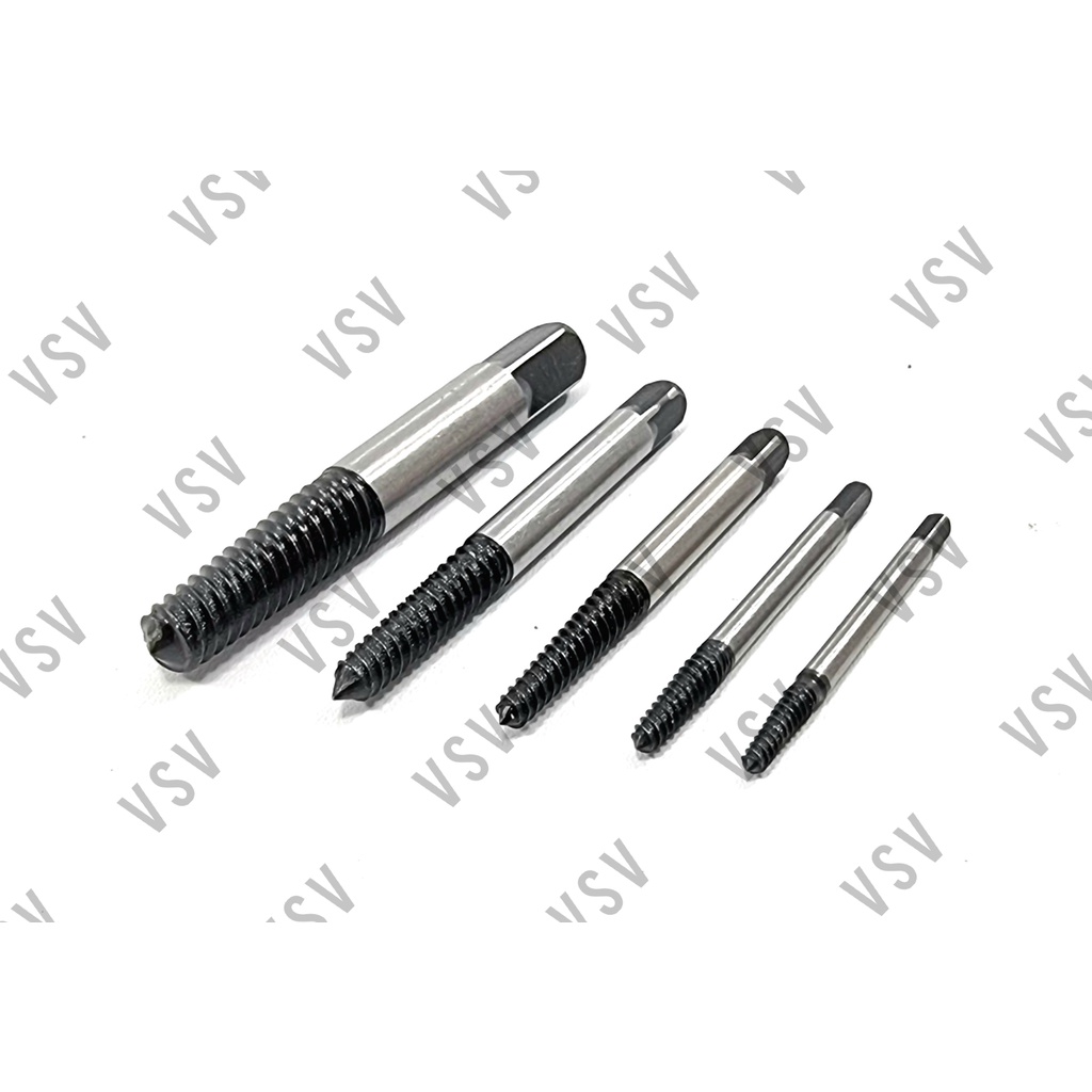 Tap Balik 5pcs Screw Extractor set Tab Balik Pembuka baut patah