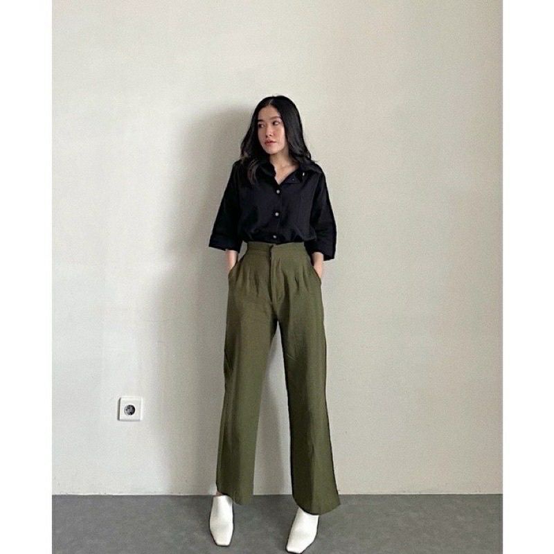 Kulot Linen Highwaist Seoul Kulot Linen Laura Slim