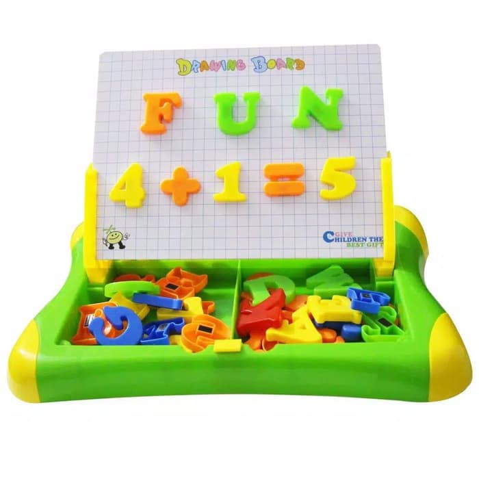 Mainan Edukasi Drawing Board Magnetic Learning Case 2 in 1 Papan Tulis - Papan Tulis Magnet
