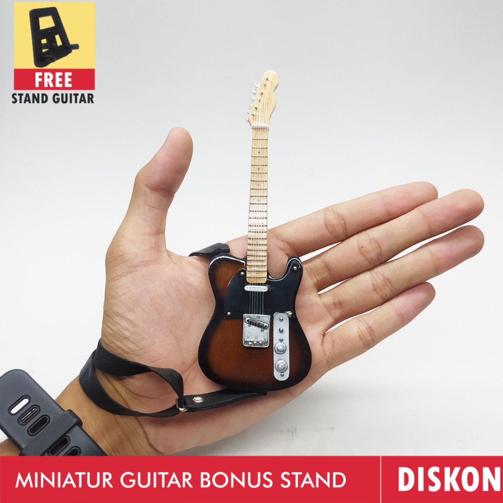 miniatur gitar fender telecaster brown miniatur gitar fender telecaster natural diskon