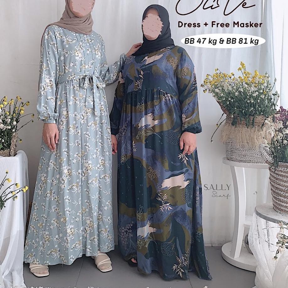 ➽ Olive Dress Multifungsi Rayon premium Edisi Rayon Twill ◄