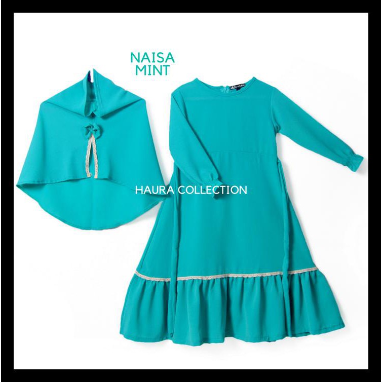 TERBAGUS SPECIAL BAJU MUSLIM/GAMIS ANAK PEREMPUAN WARNA - HIJAU MINT S PRODUK BERKUALITAS