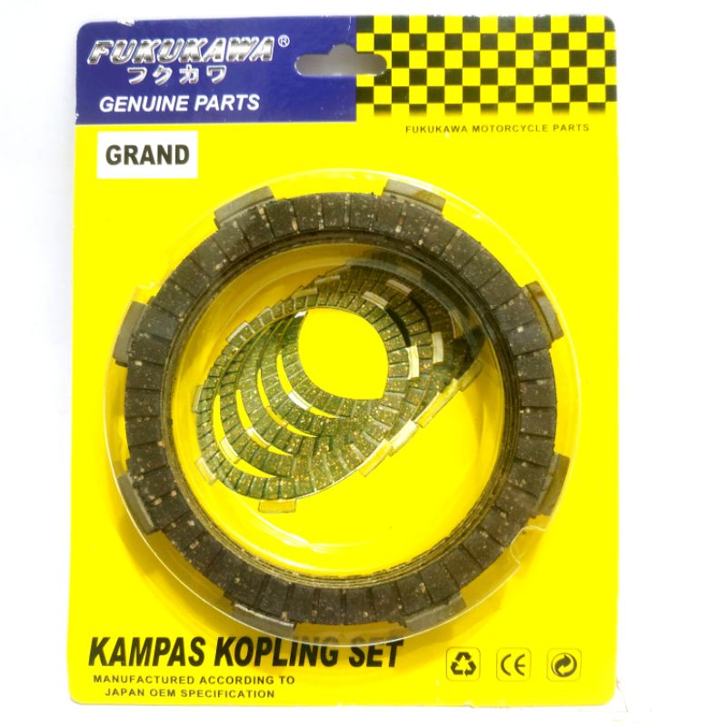 KAMPAS KOPLING FUKUKAWA GRAND, SUPRA X, SUPRA FIT, REVO 100, WIN, LEGEND, PRIMA ( 5pcs )