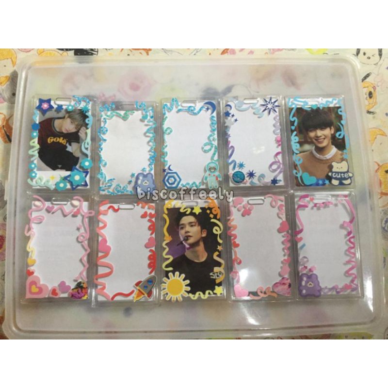 kejea acrylic id card holder deco for photocard / pc