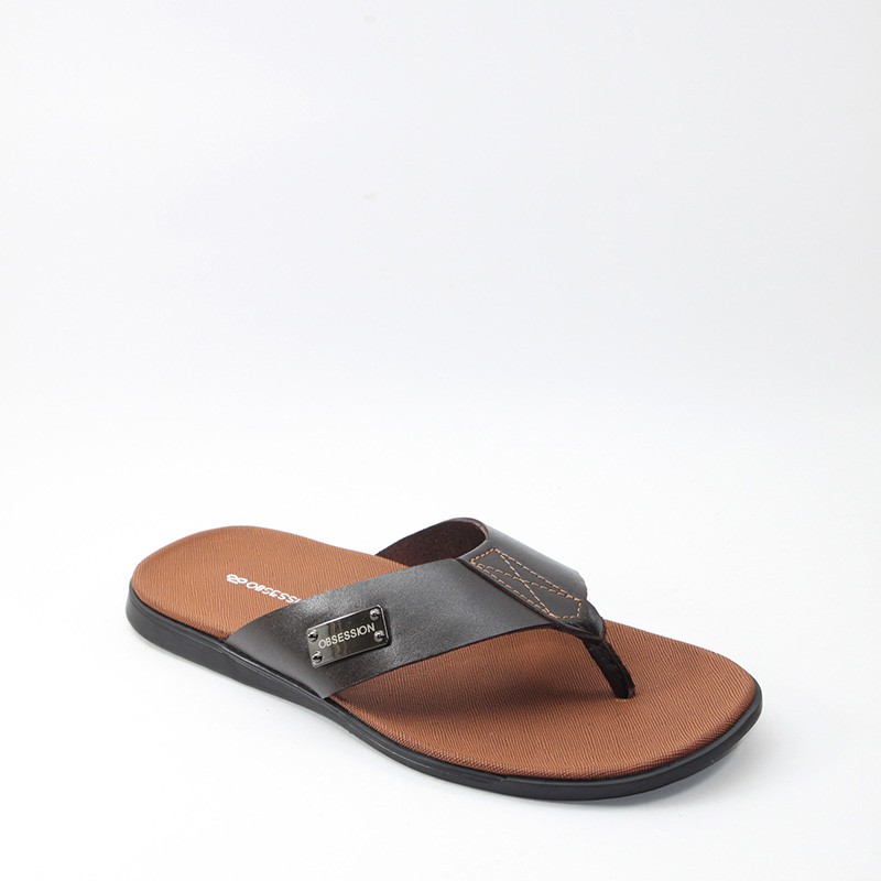 Sendal Casual Pria / Sandal Pria Troy 104 Brown