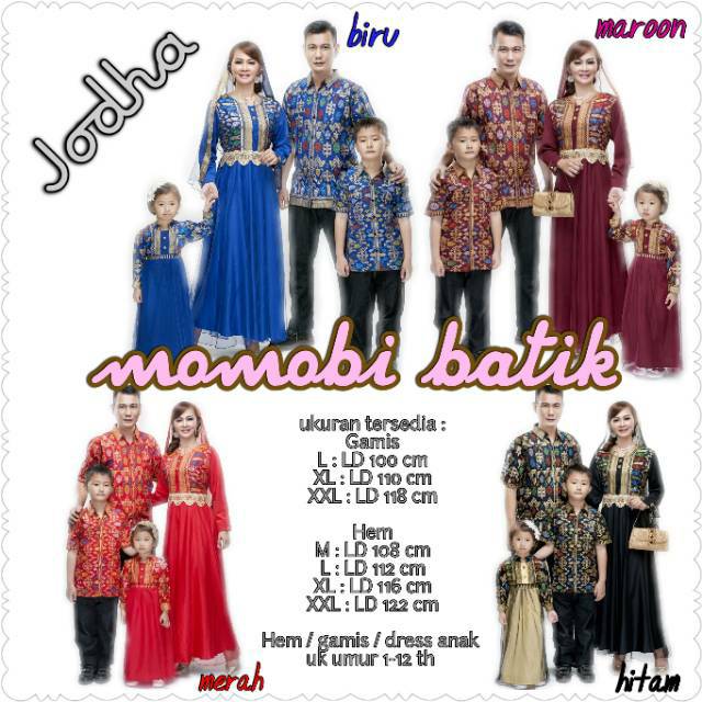 Batik Couple Sarimbit Keluarga Gamis Syari Baju Muslim Atasan Batik Solo Ecer Grosir Murah Jodha Shopee Indonesia