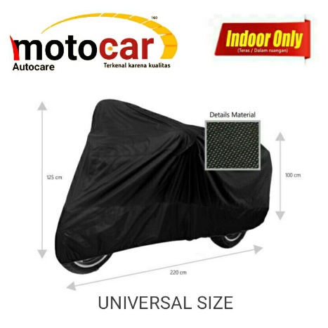 Motor Sarung Universal Warna Hitam Untuk Selimut Kendaraan Roda Dua Indoor Not Waterfroof