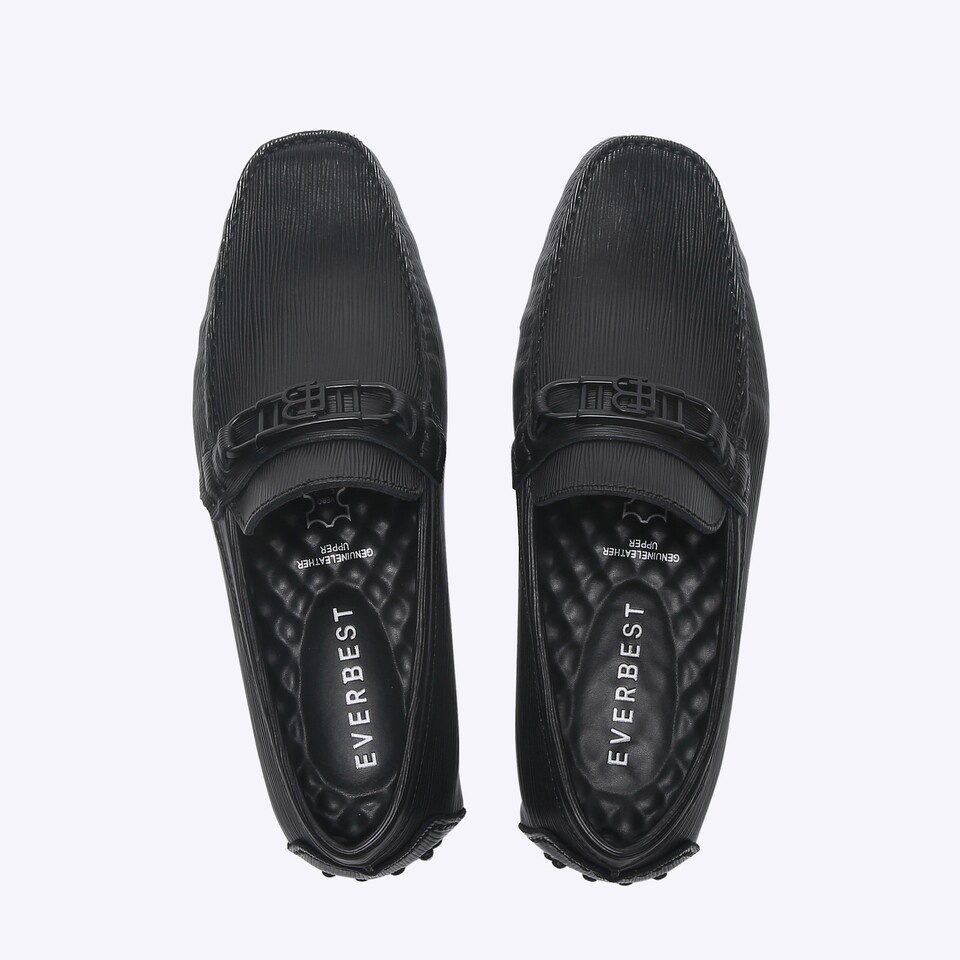 SEPATU PANSUS EVERBEST PRIA ORIGINAL LOAFER KULIT BRANDED HITAM EM76