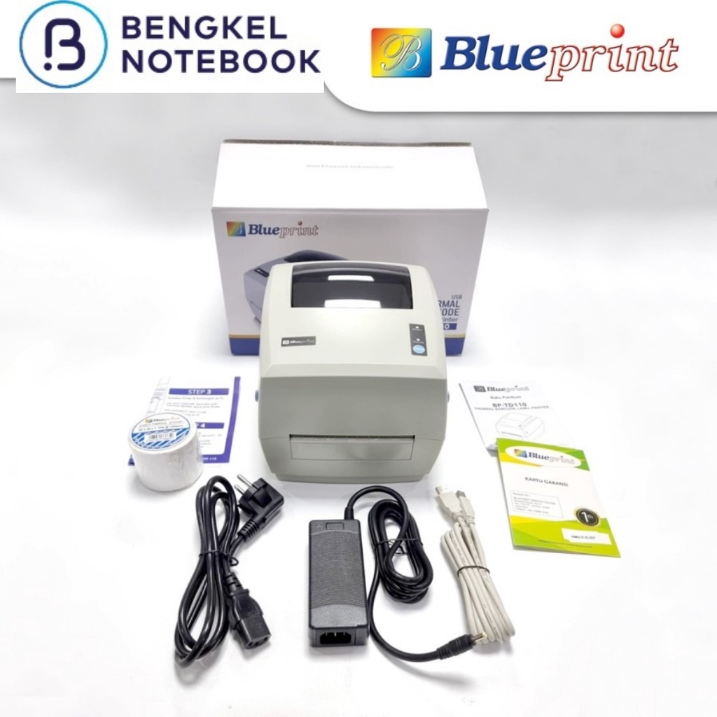 Printer Barcode Thermal  Printer Label Resi BLUEPRINT BP-TD110 TD110 USB