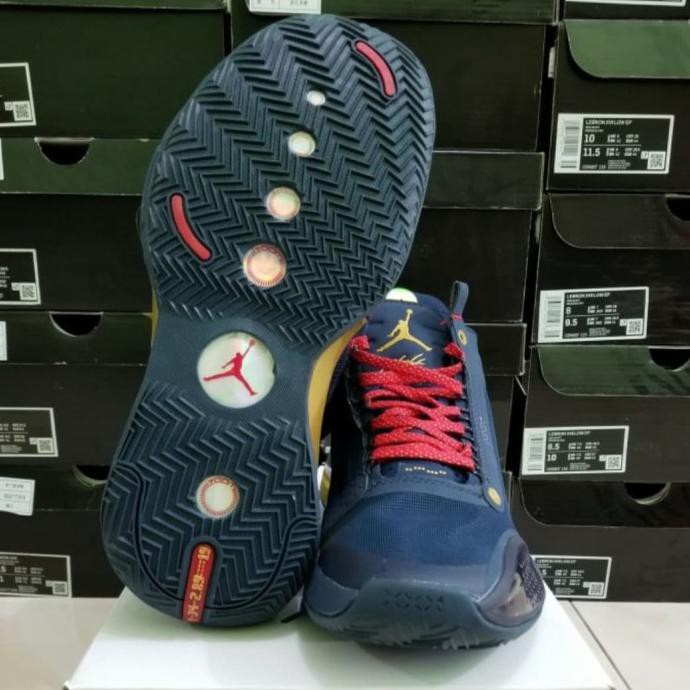 Sepatu Basket Air Jordan 34 Navy Blue / Sepatu Dewasa / Sepatu Basket Malikaikha