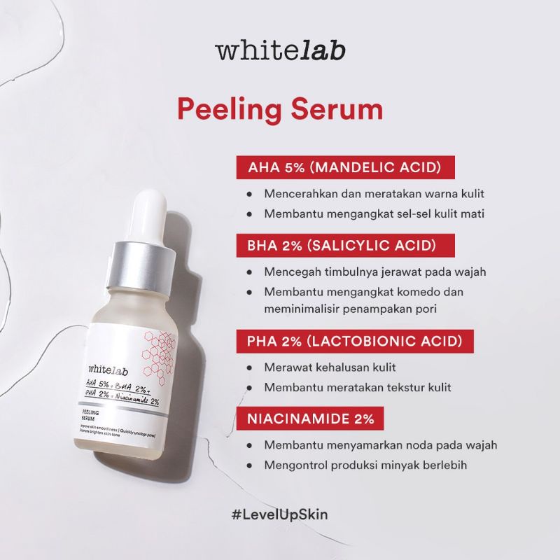 WHITELAB PEELING SERUM AHA 5%+BHA 2%+PHA 2% + Niacinamide 2%