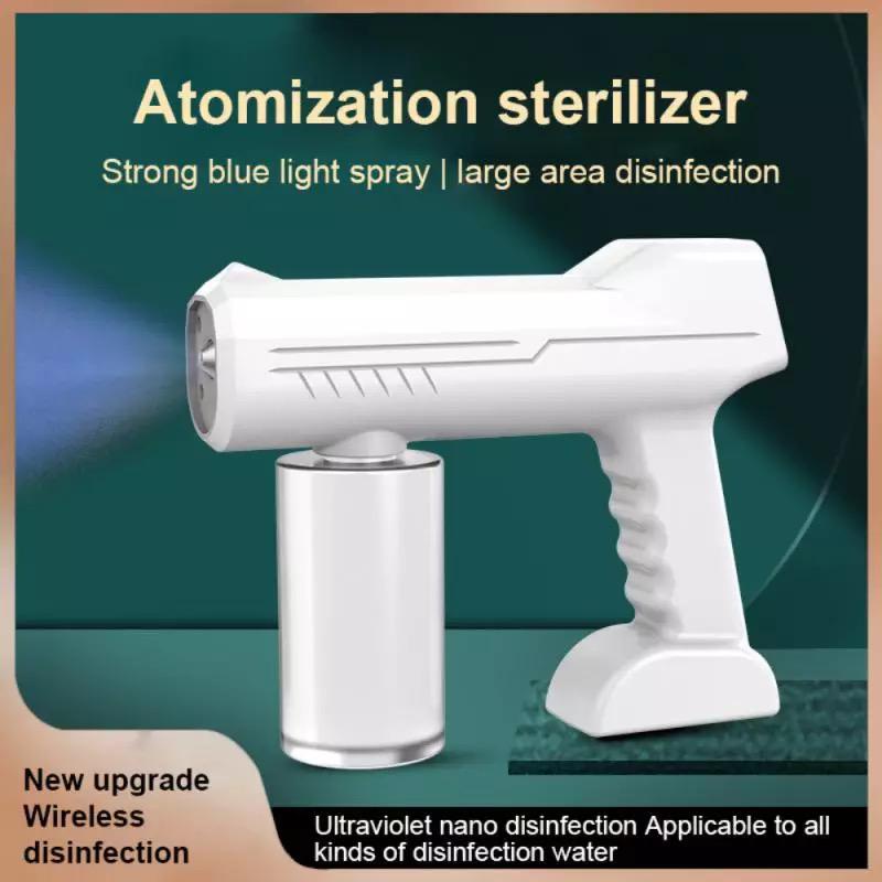 Disinfektan Spray Gun Sterilizer Disinfectant Atomizer UV Light Spray Gun Portable Wireless