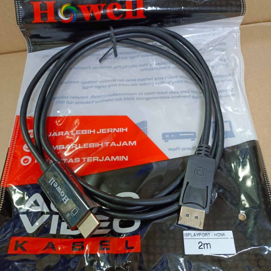 kabel Displayport To HDTV 2 Meter - Displayport To HDTV 2m Howell