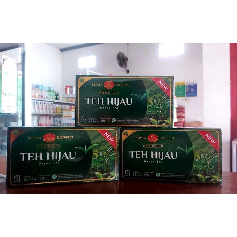 

TEH HIJAU PREMIUM Cap KEPALA DJENGGOT @25 kantong