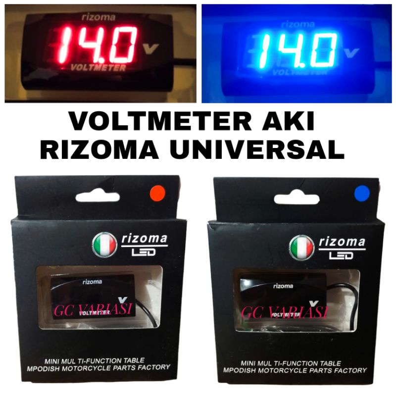 VOLT METER AKI NEW MEREK RIZOMA/VOLTMETER AKI RIZOMA/VOLTMETER AKI MOTOR RIZOMA/RIZOAM VOLTMETER AKI