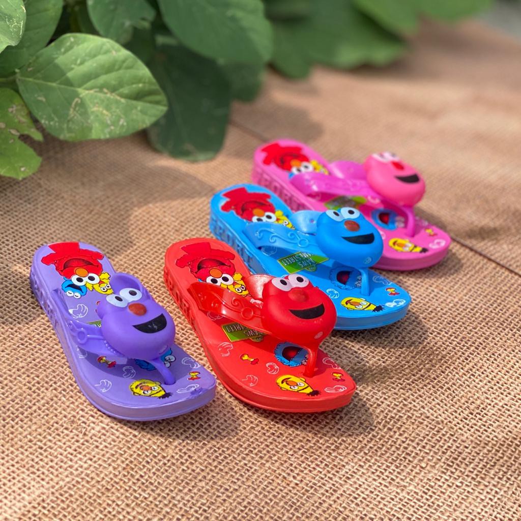 SENDAL JEPIT  IMPORT BABY KARAKTER ELMO  22 28 Shopee 