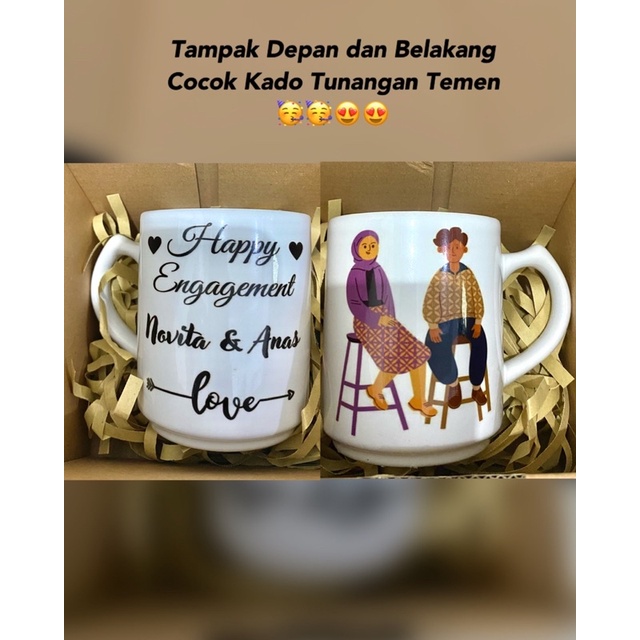 mug couple , mug costum , gelas , hampers mug , kado pernikahan