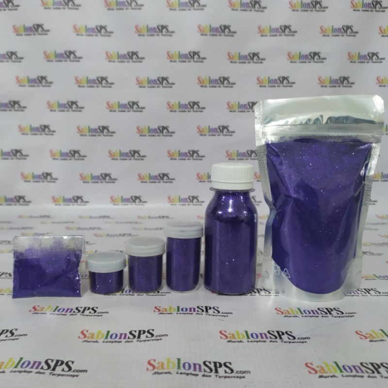 Bubuk Gliter Ungu / Violet Glitter Powder 8gr Cup Medium