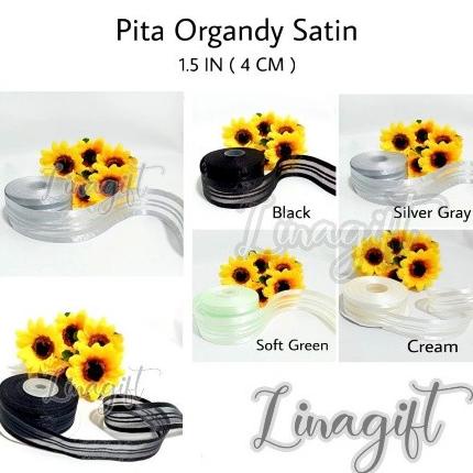 

Best Product!!! (Rol - 20Yard ) Pita Organdy Satin 1.5 In ( 4Cm ) - Gift Ribbon Taiwan - Paling Dicari