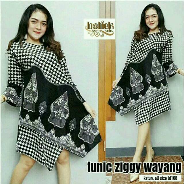 TUNIK ZIGGY WAYANG BATIK PRADA DRESS ETNIC KONDANGAN