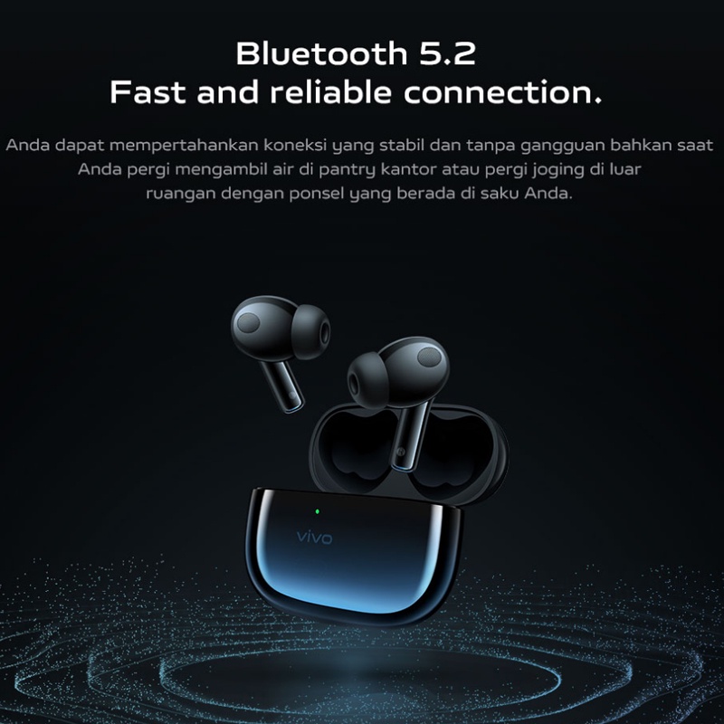 Vivo TWS 2 ANC Earphone Bluetoth Vivo TWS 2e Feather light WaIGHT 12.2mm Super Strong Bass Garansi Resmi Gratis Ongkir murah