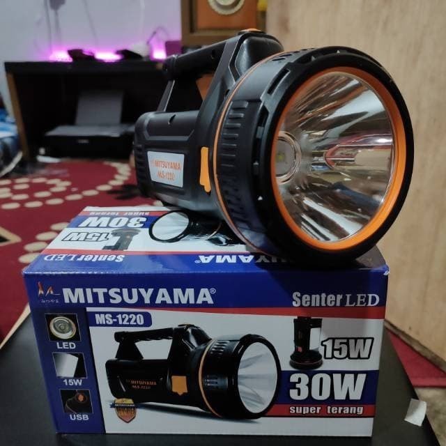 COD Senter Tangan Besar LED + Lampu Emergency Super Terang USB 30W MITSUYAMA MS-1220//SENTER EMERGENCY MITSUYAMA MS-1220 30 WATT