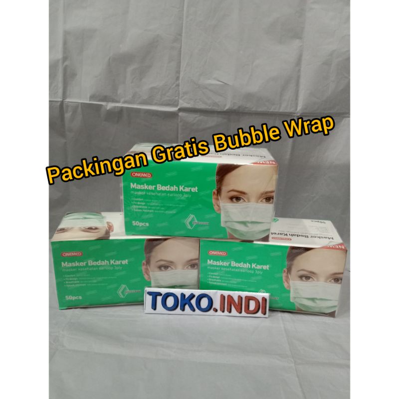 Masker Medis Onemed / Masker Bedah Karet onemed 3 ply Earloop isi 50 pcs