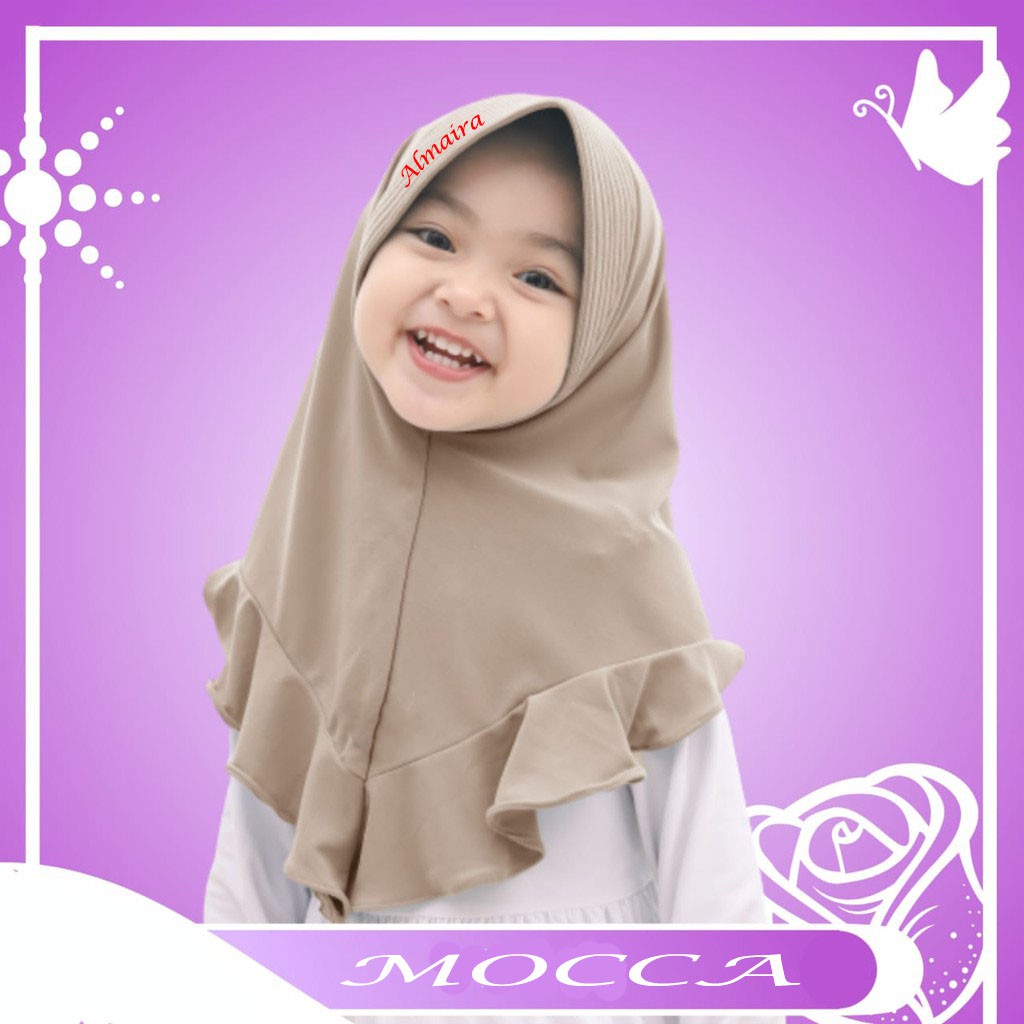 kerudung CUSTOM NAMA jilbab bayi dan anak 2 bulan sampai 10 tahun