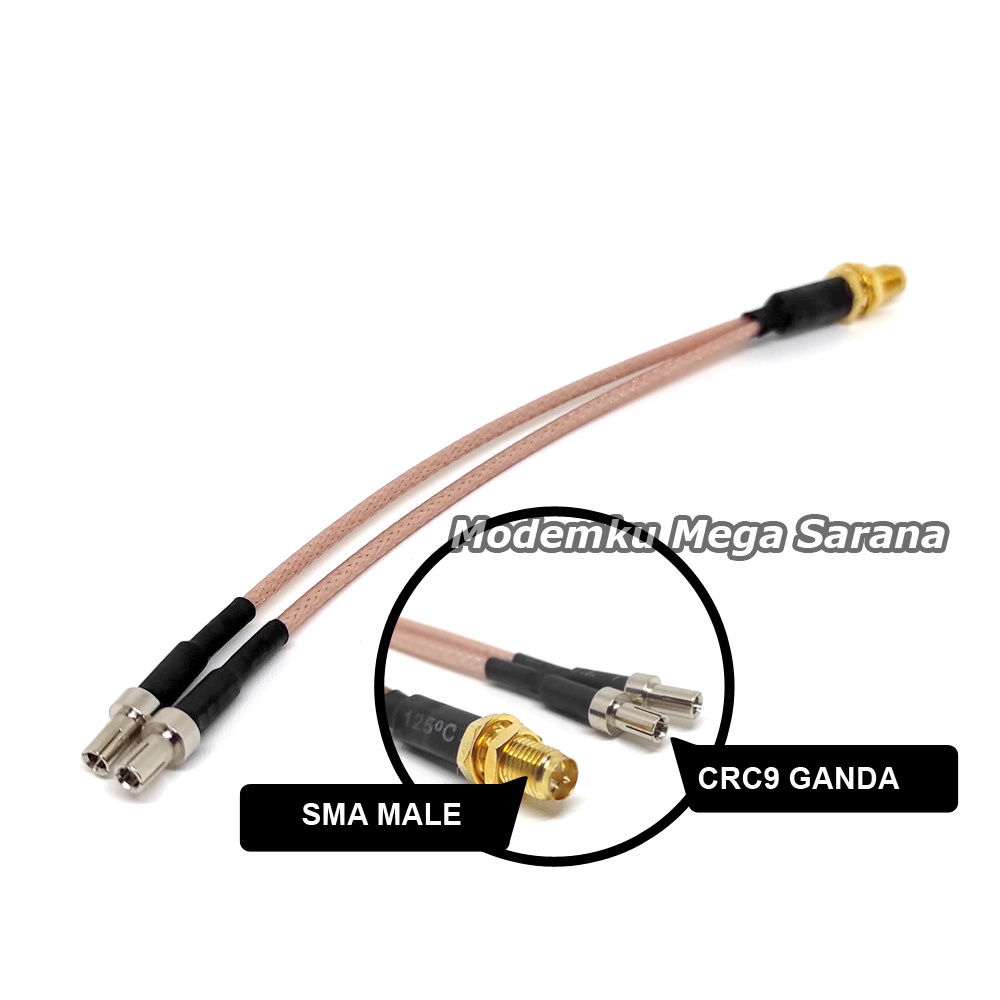 Pigtail Orbit MAX S Huawei 4G Modem Router 3 Prime B818 - TS9 Dual Port Ganda