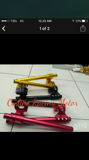 Stang jepit nui model ktc ninja250fi ninja250 karbu 250z original nui 37mm