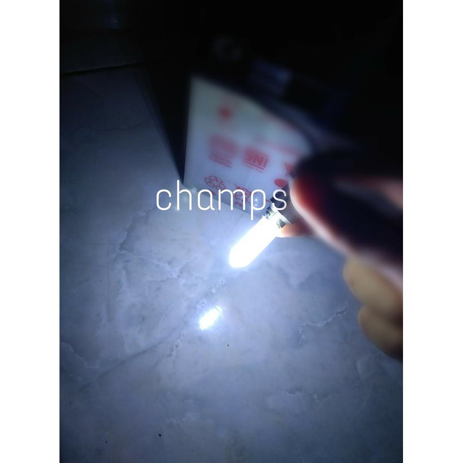 Lampu Senja T10 PUTIH STROBO KEDIP LED Motor Mobil Luminos Sepasang