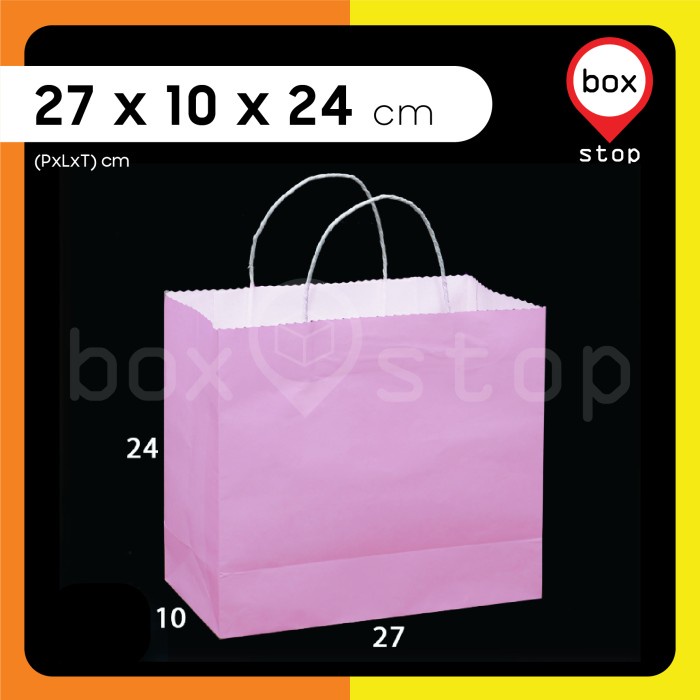 

Paper Bag - Paperbag Polos - PINK - 27x10x24 cm (20 pcs)