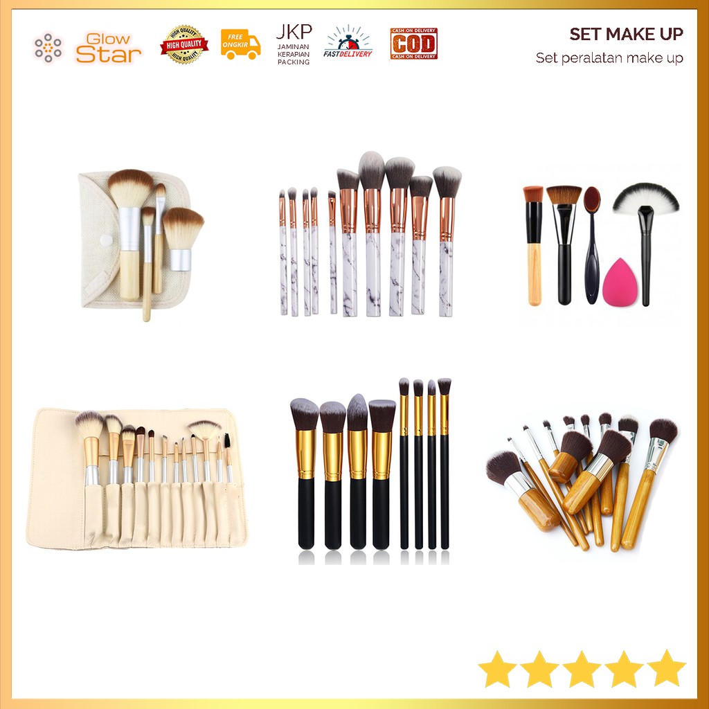 Make Up Brush , Set Perlengkapan Make Up Travel, Kuas Make Up Brush