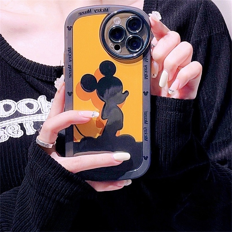 Soft Case Pelindung Lensa Bulat Motif Tikus Untuk iPhone 13 12 11 Pro Max SE 2020 Xr X Xs Max 7 8 6 6s Plus