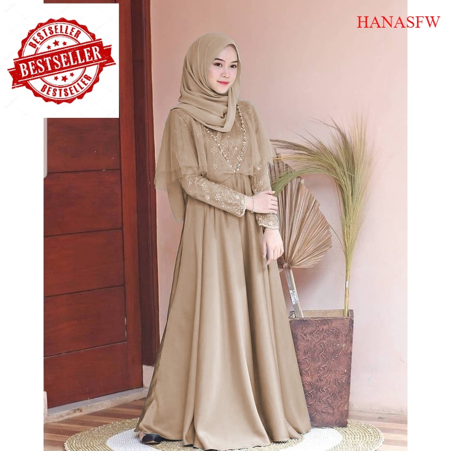 TERLARIS  - Maxi Edeline / Maxi Tile Mutiara / Maxi Terbaru / Maxi Dress Edeline / Gamis Pesta