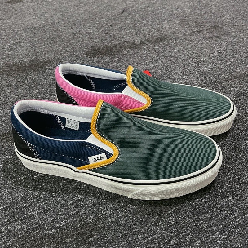 Vans Slip On (Varsity) - Multi/Blanc De Blanc