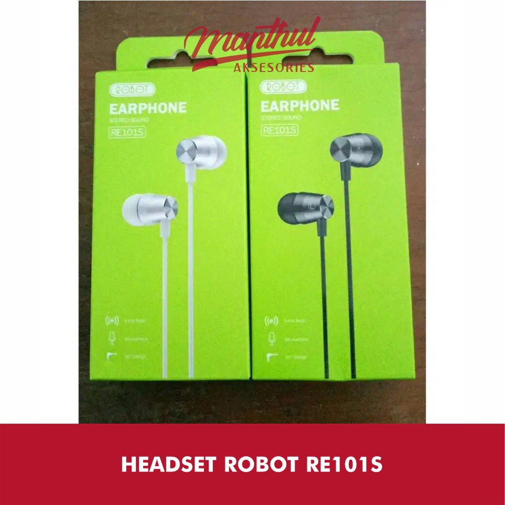 HEADSET ROBOT RE-101S ORIGINAL HANDSFREE SOUND BASS STEREO RE101S HD