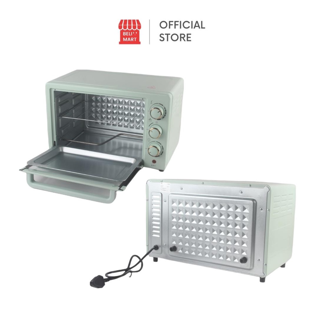 Oven Import  22 Liter Hijau | Oven Hemat Listrik Pemanggang Kue Roti Bolu Cake - Oven Import High Quality