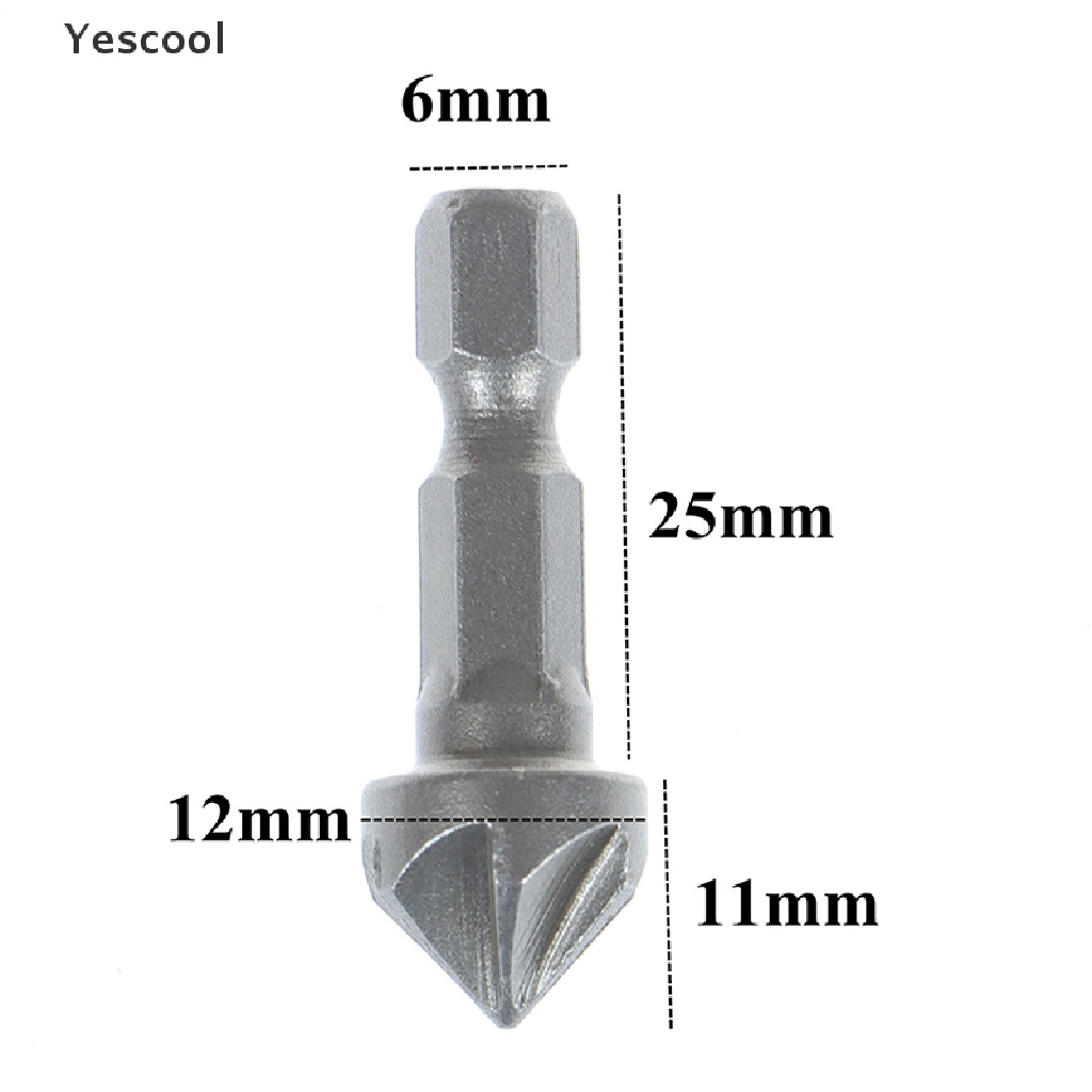 Yes Mata Bor Countersink 6 Flute Gagang hexagon Untuk Memotong Kayu