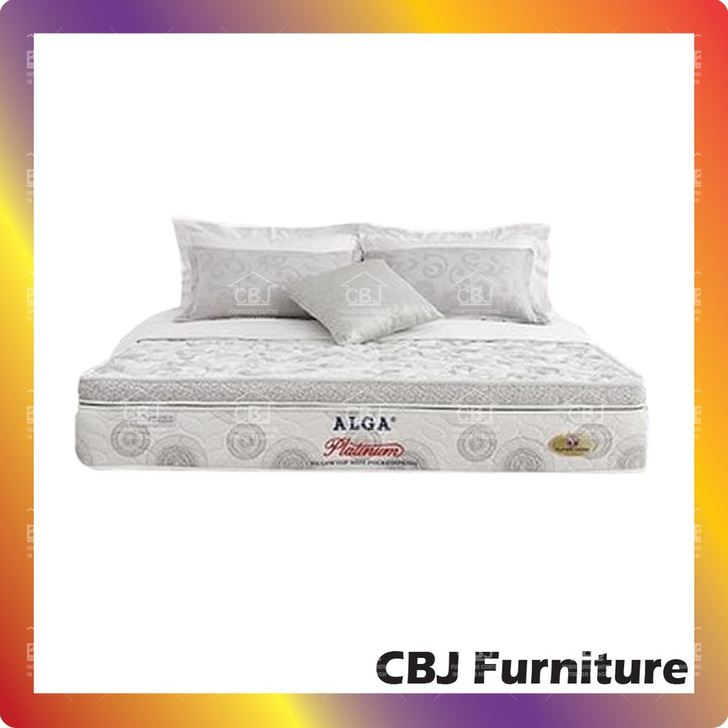 Alga Kasur Springbed Platinum Pillowtop Mini Pocket Spring - Hanya Kasur - Khusus Jabodetabek