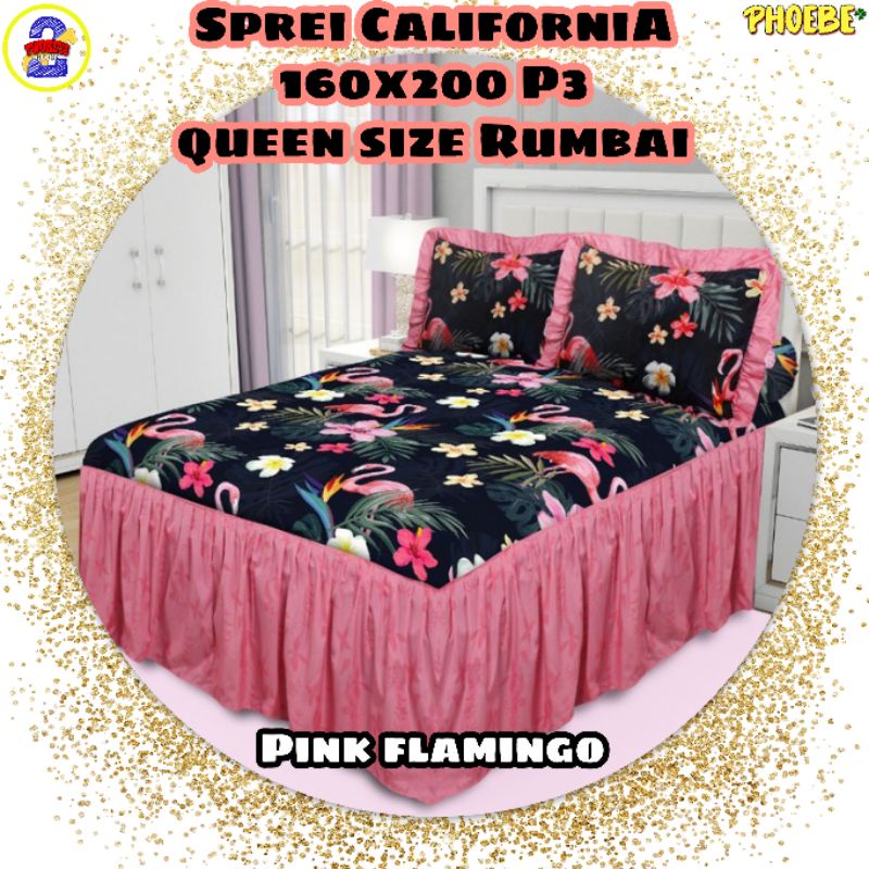Sprei CALIFORNIA 160x200P3 Queen Size Rumbai - Abelia Ayara Loop Lore Rein Ryu Rosalba Shaba - twoke