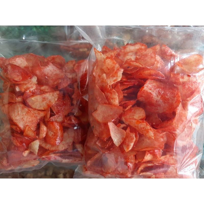 

KERIPIK SINGKONG LENGKET PEDAS MANIS 1/2k GR(500GR)-AGEN SNACK