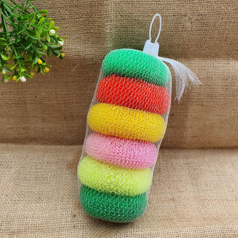 Sabut Cuci Piring Panci Ekonomis Besar Kawat Besi Nylon
