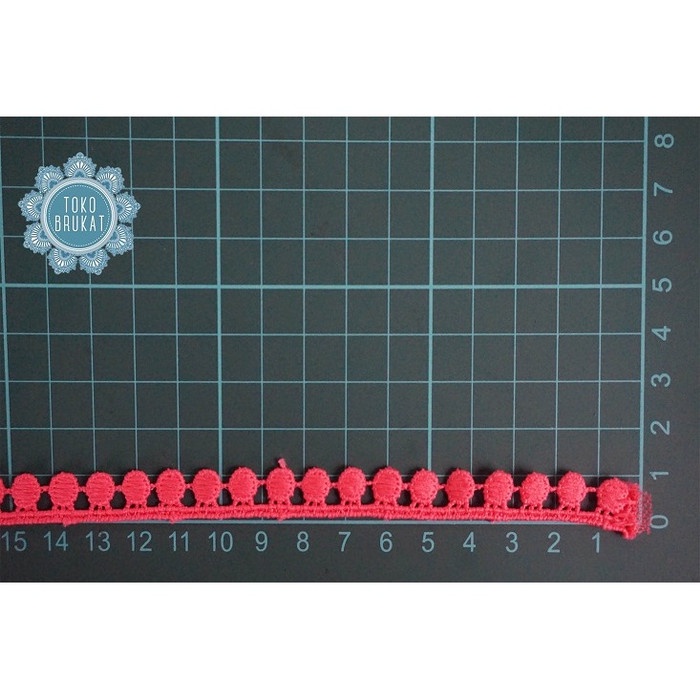 Kain Renda Bordir Giper - Bunga Kecil - 08011 (Lebar -/+ 1 cm)