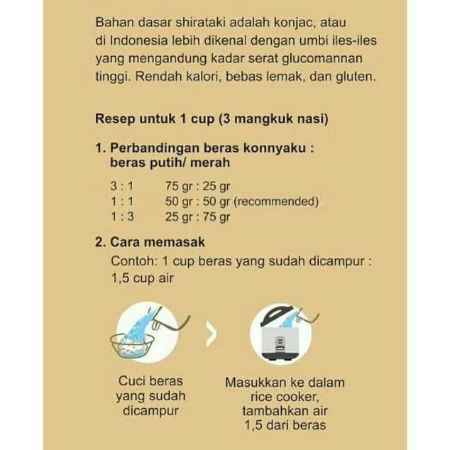 

BERAS SHIRATAKI RENDAH KALORI / LOW CARBS SHIRARATAKI 500 GRAM