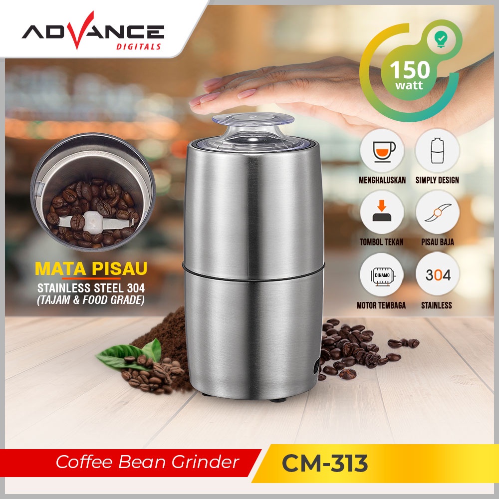 100% Ori Advance Coffee Bean Grinder CM313  | Garansi Resmi Advance 1 Tahun |