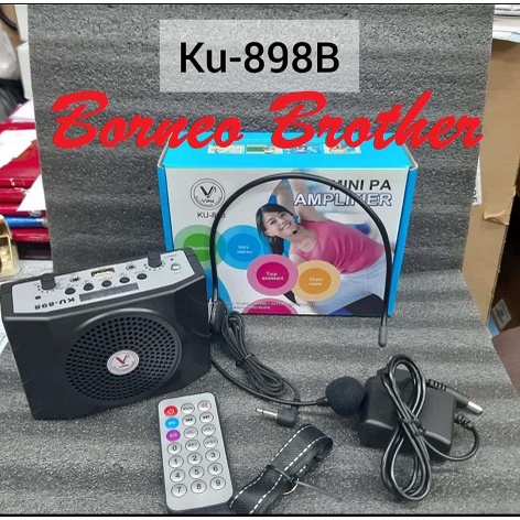 Speaker Pinggang Waistband VPK KU -898B KU 898B Original Mini PA Ampli