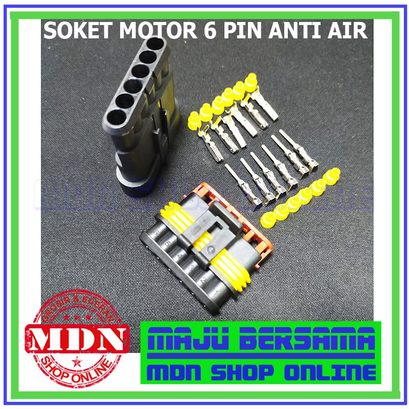 Soket Motor 6 Pin Anti air - Soket Mobil 6 pin Jual Per 1set